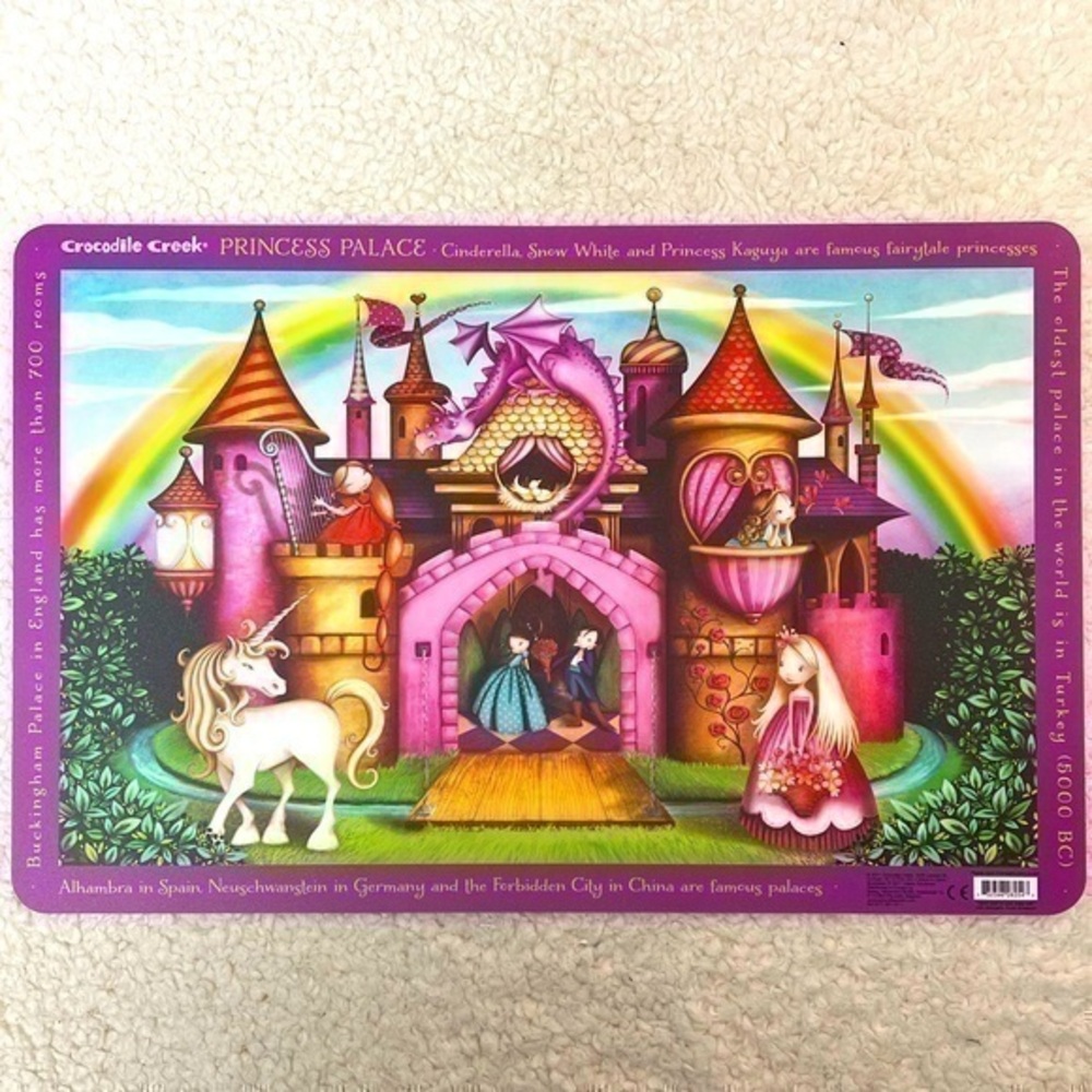 ☀️ 2/$10 Crocodile Creek "Princess Palace" Children's Placemat